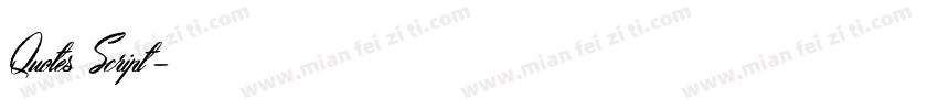Quotes Script字体转换